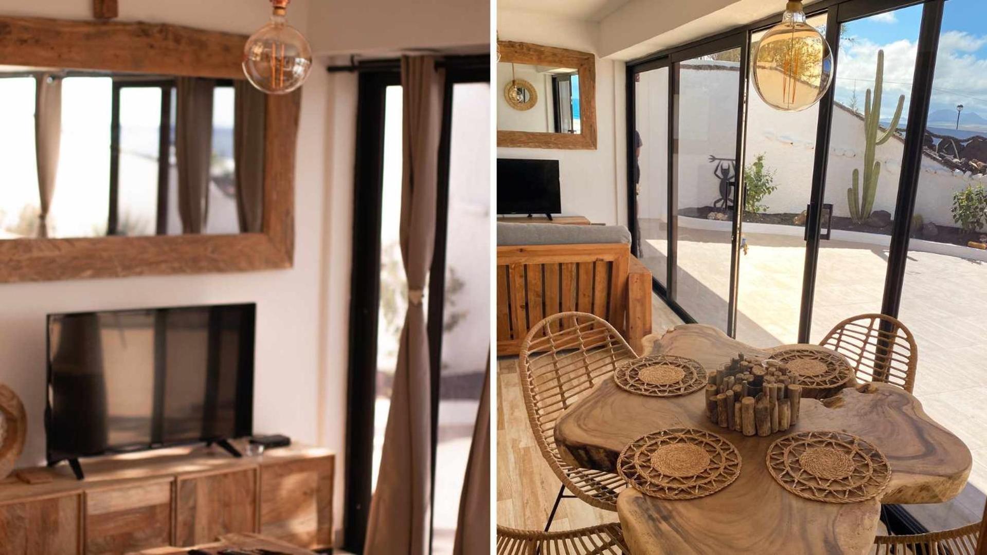 Bungalow Allende Famara Con Piscina Privada Y Ac Exteriör bild